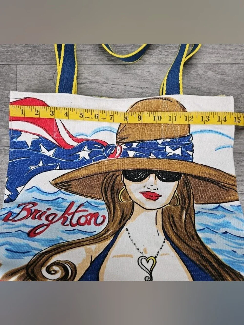 V- Cay Nautical Cotton Illustrated Canvas Tote